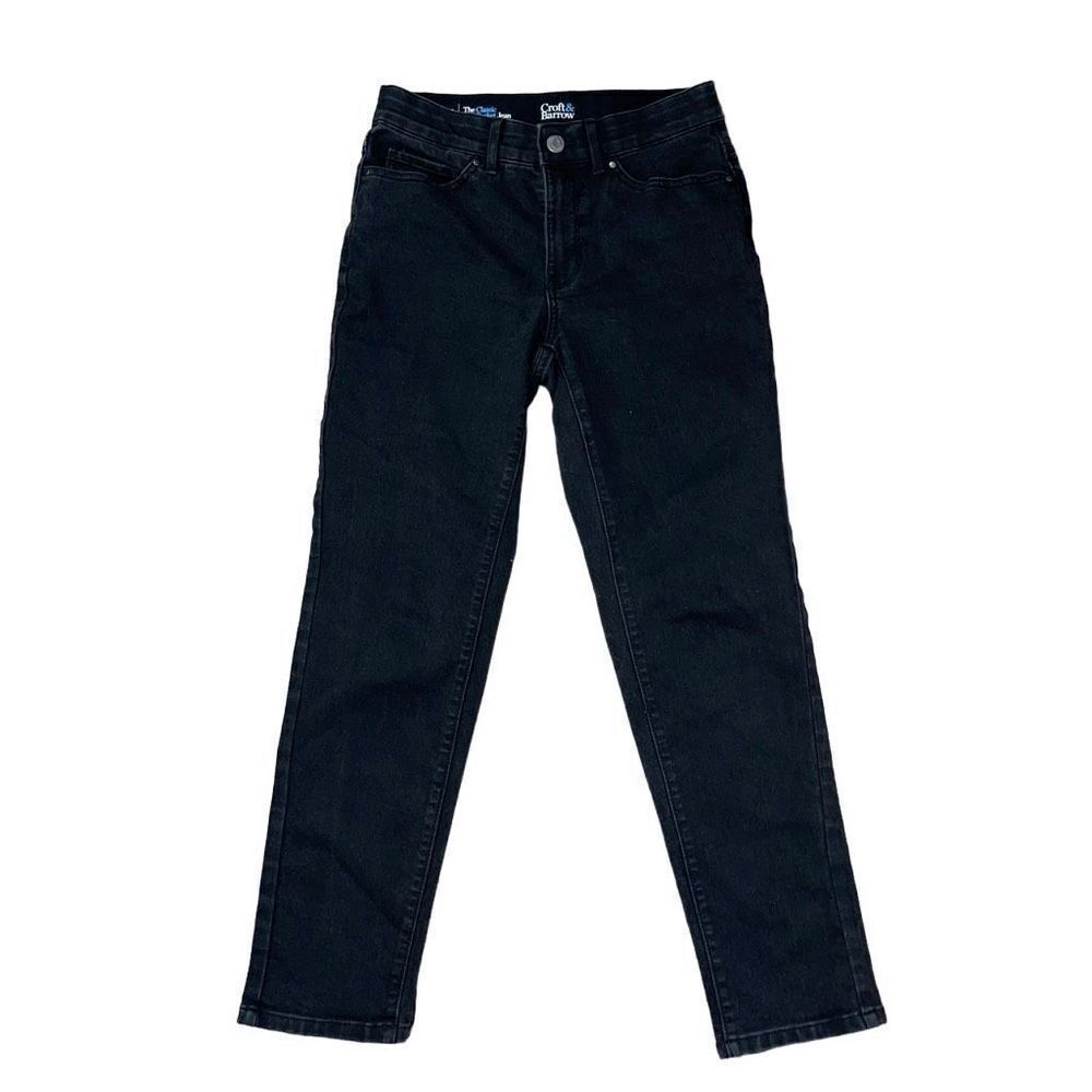 Croft & Barrow Black Classic 5 Pocket Jeans Size 4S - Picture 1 of 7